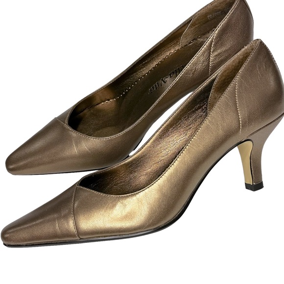 Bella Vita Shoes New Bellavita Light Bronzedark Gold Leather 25